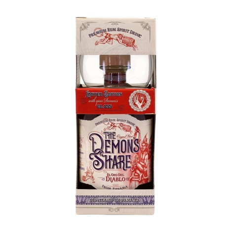 The Demons Share 3 éves rum díszdobozban 1 üvegpohárral DRS (0,7L / 40%)