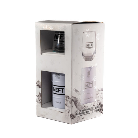 Neft White vodka díszdobozban 1 pohárral (0,7L / 40%)
