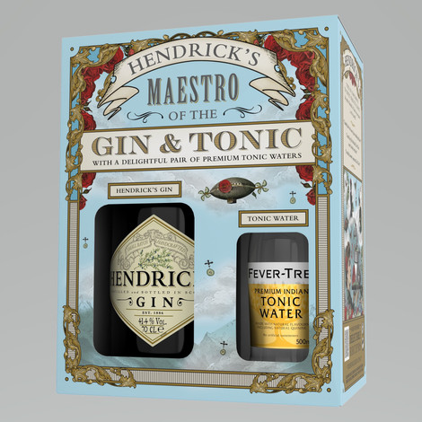 Hendricks gin ajándék Fever Tree tonikkal DRS (0,7L / 41,4%+0,5L)