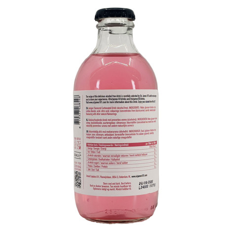 Sir James 101 Pink Gin&Tonic jellegű alkoholmentes cocktail DRS (0,25L / 0,0%)