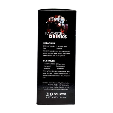 Knut Hansen Dry gin díszdobozban 1 pohárral (0,5L / 42%)