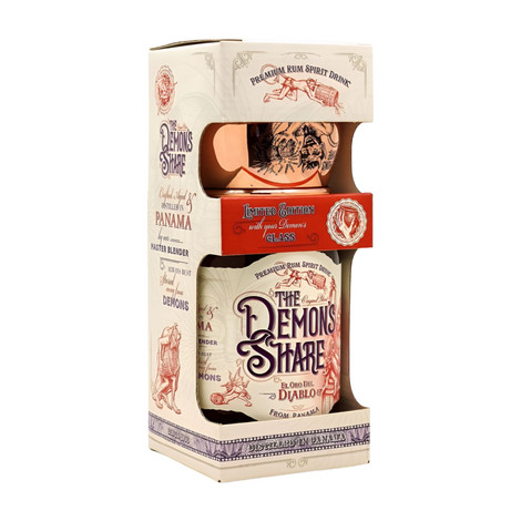The Demons Share 3 éves rum díszdobozban 1 fémpohárral DRS (0,7L / 40%) The Demons Share 3 éves rum díszdobozban 1 fémpohárral DRS (0,7L / 40%)