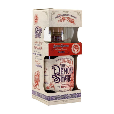 The Demons Share 3 éves rum díszdobozban 1 üvegpohárral DRS (0,7L / 40%) The Demons Share 3 éves rum díszdobozban 1 üvegpohárral DRS (0,7L / 40%)