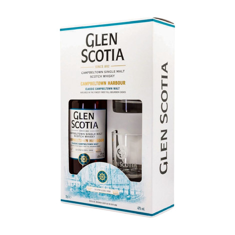Glen Scotia Campbeltown Harbour whisky ajándékcsomag 2 pohárral DRS (0,7L / 40%) Glen Scotia Campbeltown Harbour whisky ajándékcsomag 2 pohárral DRS (0,7L / 40%)