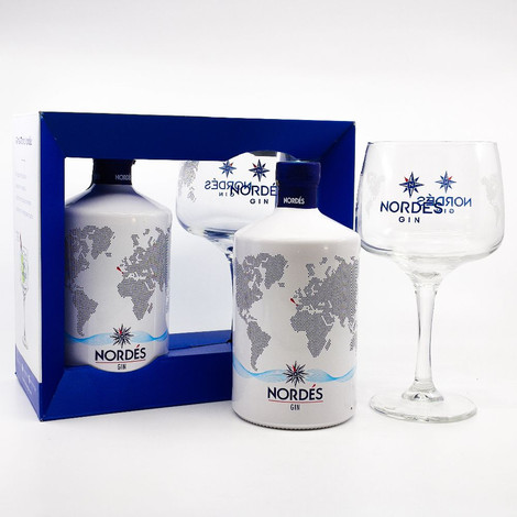 Nordes gin ajándékcsomag pohárral DRS (0,7L / 40%) Nordes gin ajándékcsomag pohárral DRS (0,7L / 40%)