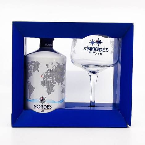 Nordes gin ajándékcsomag pohárral DRS (0,7L / 40%) Nordes gin ajándékcsomag pohárral DRS (0,7L / 40%)