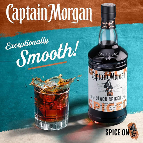 Captain Morgan Black Spiced rum DRS (1L / 40,%) Captain Morgan Black Spiced rum DRS (1L / 40,%)