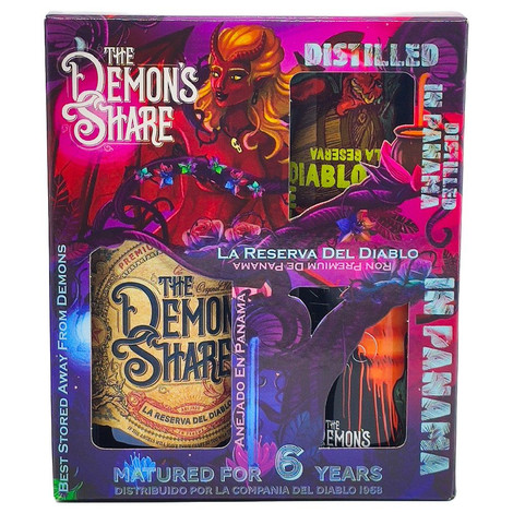 The Demons Share 6 éves rum ajándékcsomag két alumínium pohárral DRS (0,7L / 40%) The Demons Share 6 éves rum ajándékcsomag két alumínium pohárral DRS (0,7L / 40%)