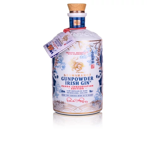Drumshanbo Gunpowder Panda Edition gin kerámia dekanterben (0,7L / 43%)